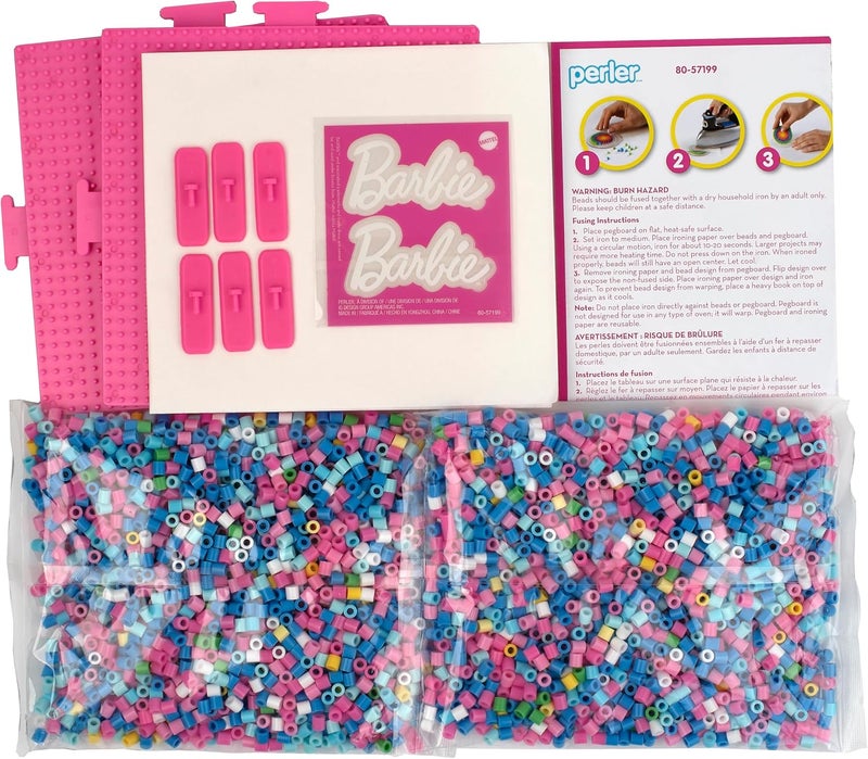 Perler 80-57199 Mattel Barbie Fused Bead Deluxe Activity Kit, 9 Unique Patterns, Multicolor, 4011 Pieces - Image 3